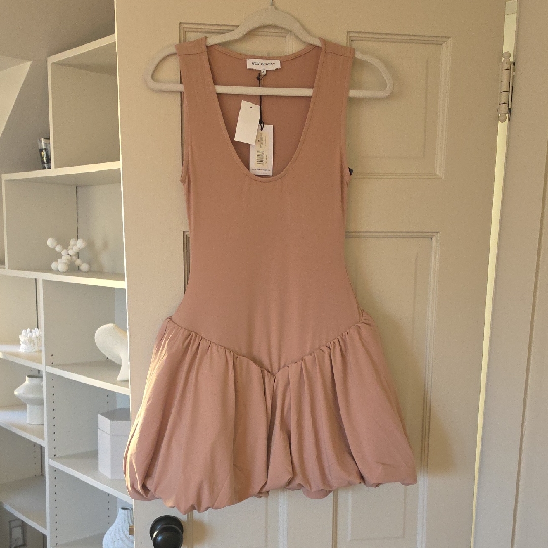 Weworewhat Dusty Rose Bubble-Hem Tank Dress